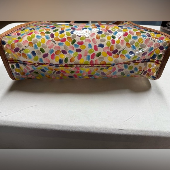 Gianni Bini Vibrant Jelly Bean Tote with Brown Handles - Picture 6 of 6